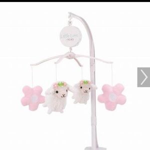 Lamb and flower musical mobile